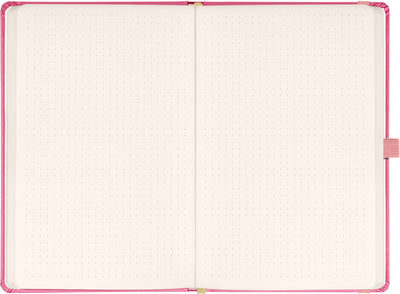 Notes Ružový, bodkovaný, 13 × 21 cm