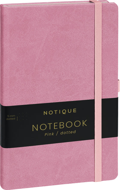 Notes Ružový, bodkovaný, 13 × 21 cm