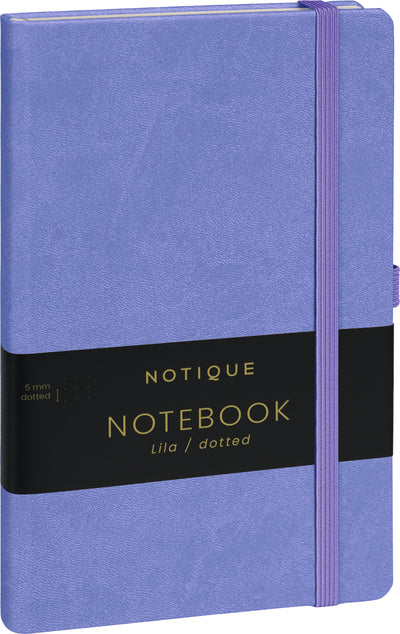 Notes Lila, bodkovaný, 13 × 21 cm