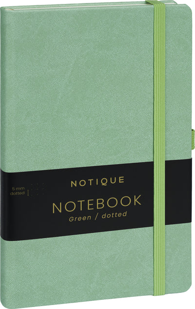 Notes Zelený, bodkovaný, 13 × 21 cm