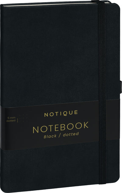 Notes Čierny, bodkovaný, 13 × 21 cm