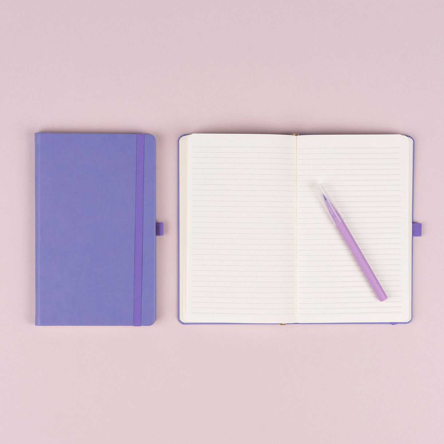 Notes Lila, linajkovaný, 13 × 21 cm