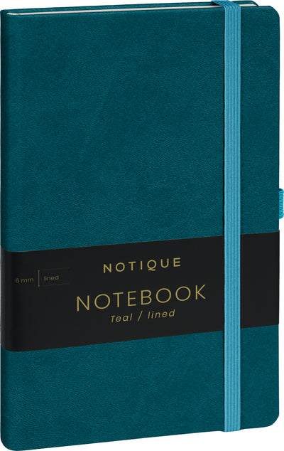 Notes Tyrkysový, linajkovaný, 13 × 21 cm