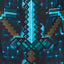 MINECRAFT Vrecko Blue Axe and Sword