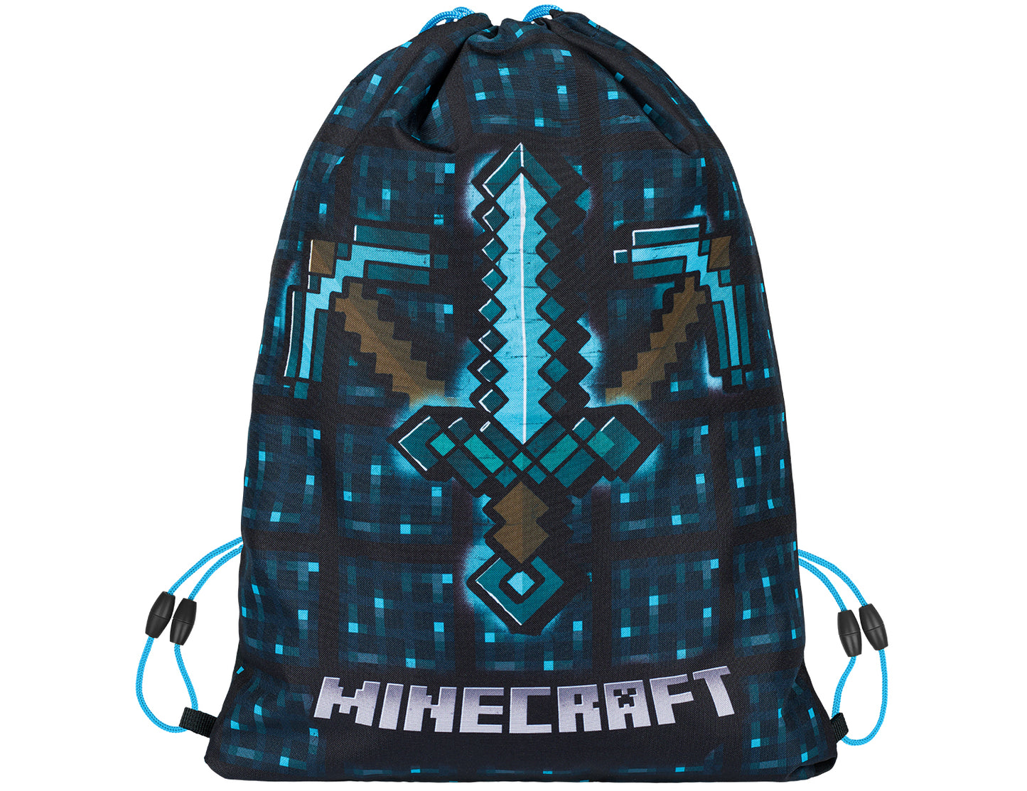 MINECRAFT SET 2 Blue Axe and Sword: peračník, vrecko