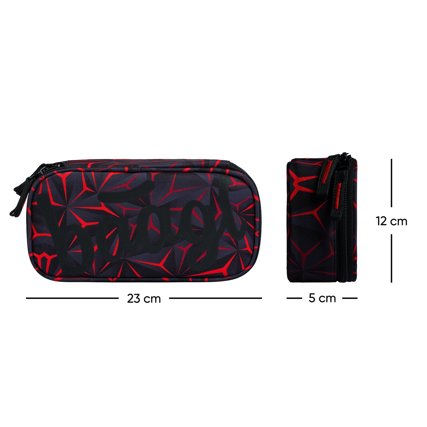 Školský peračník etui Red Polygon
