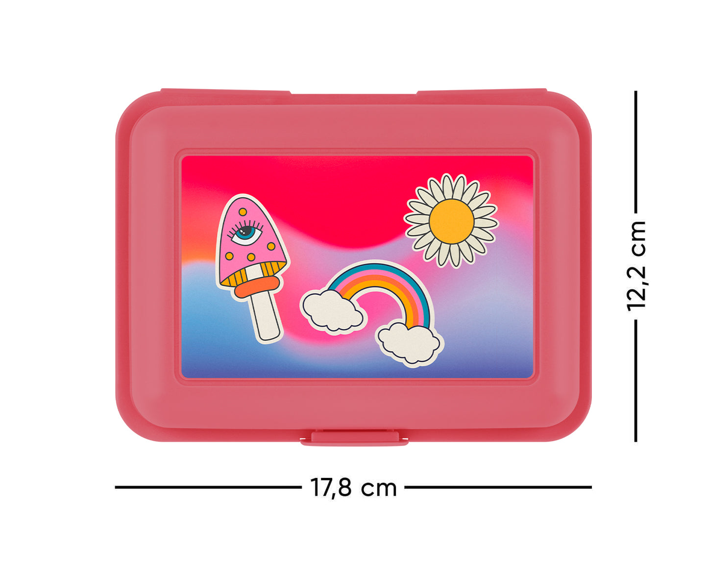 Box na desiatu Dúha červený