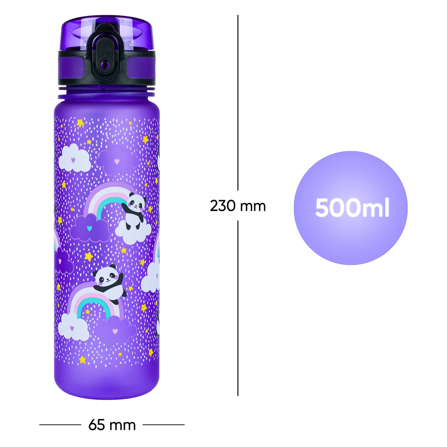 Tritanová fľaša na nápoje Jungle Panda, 500 ml