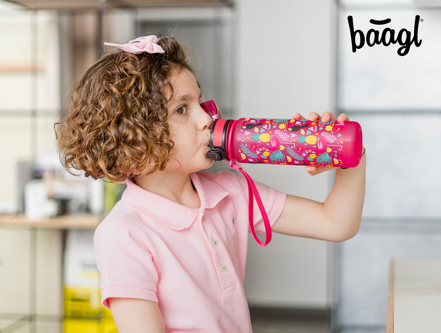 Tritanová fľaša na nápoje Plameniaky, 500 ml