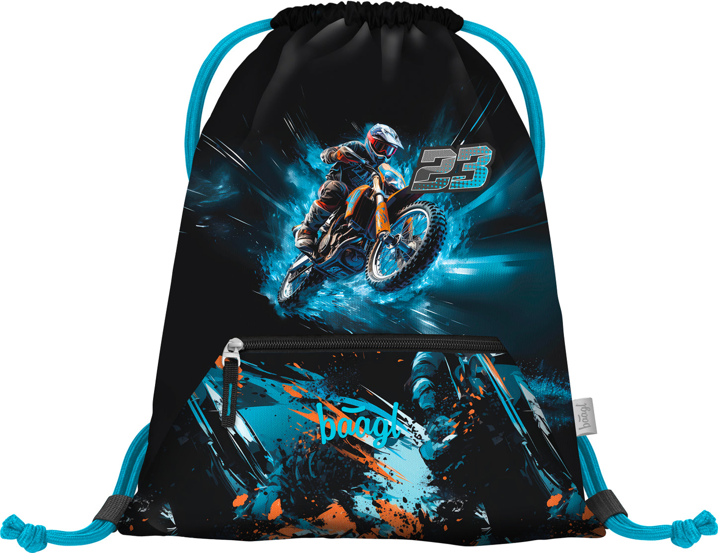 Vrecko s priehradkou na zips Motorka