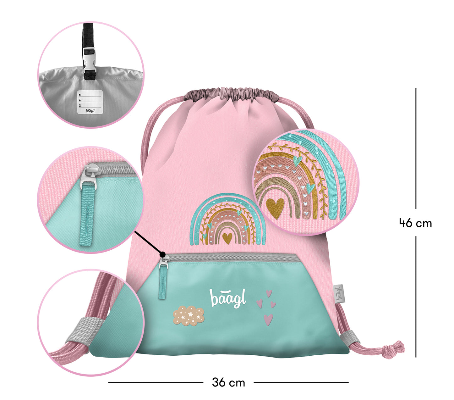 Školská sada Zippy Dúha ružová