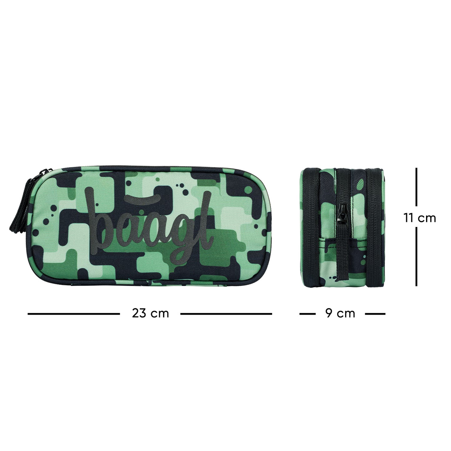 Študentský peračník etui Green
