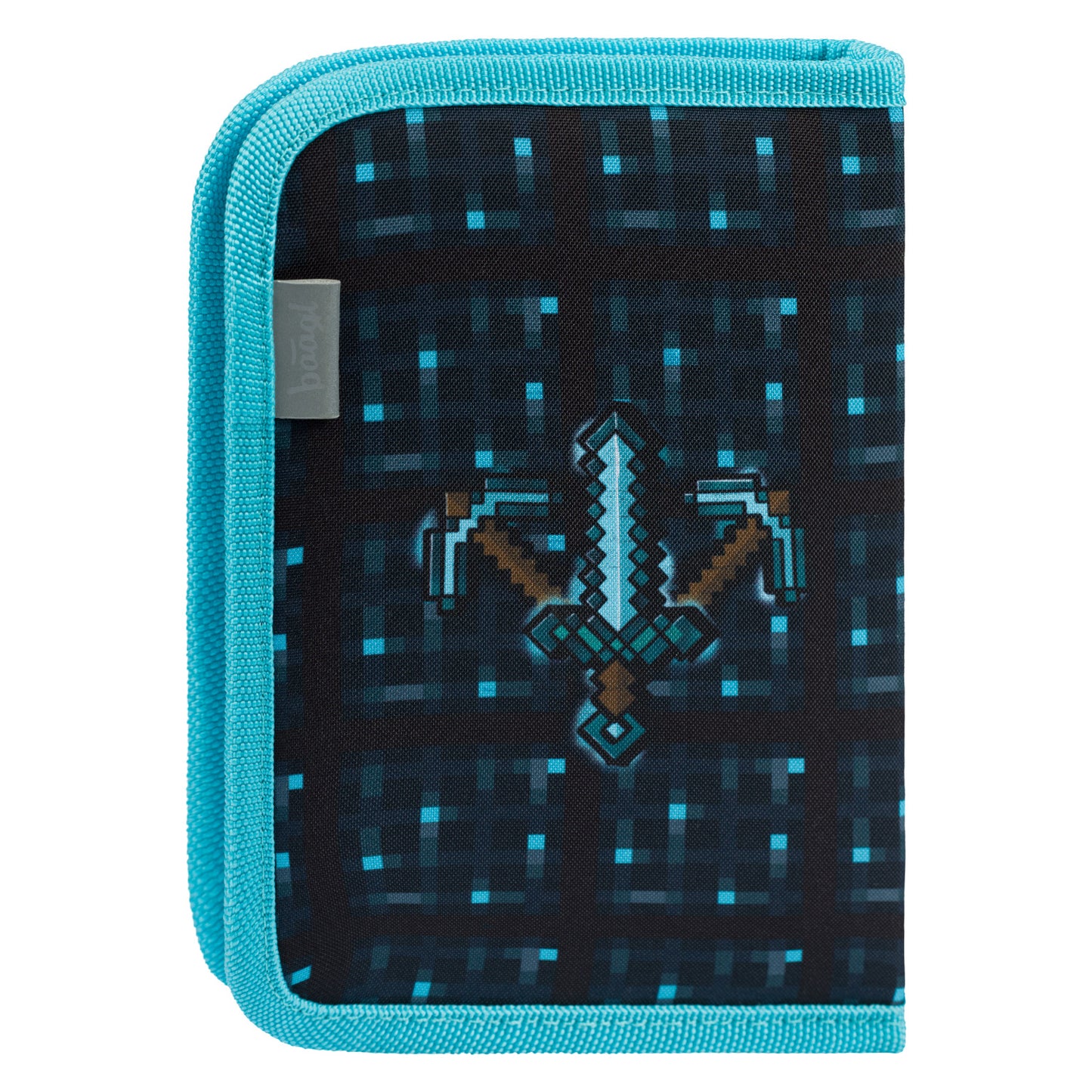 Školský peračník jednoposchodový Minecraft Blue Axe