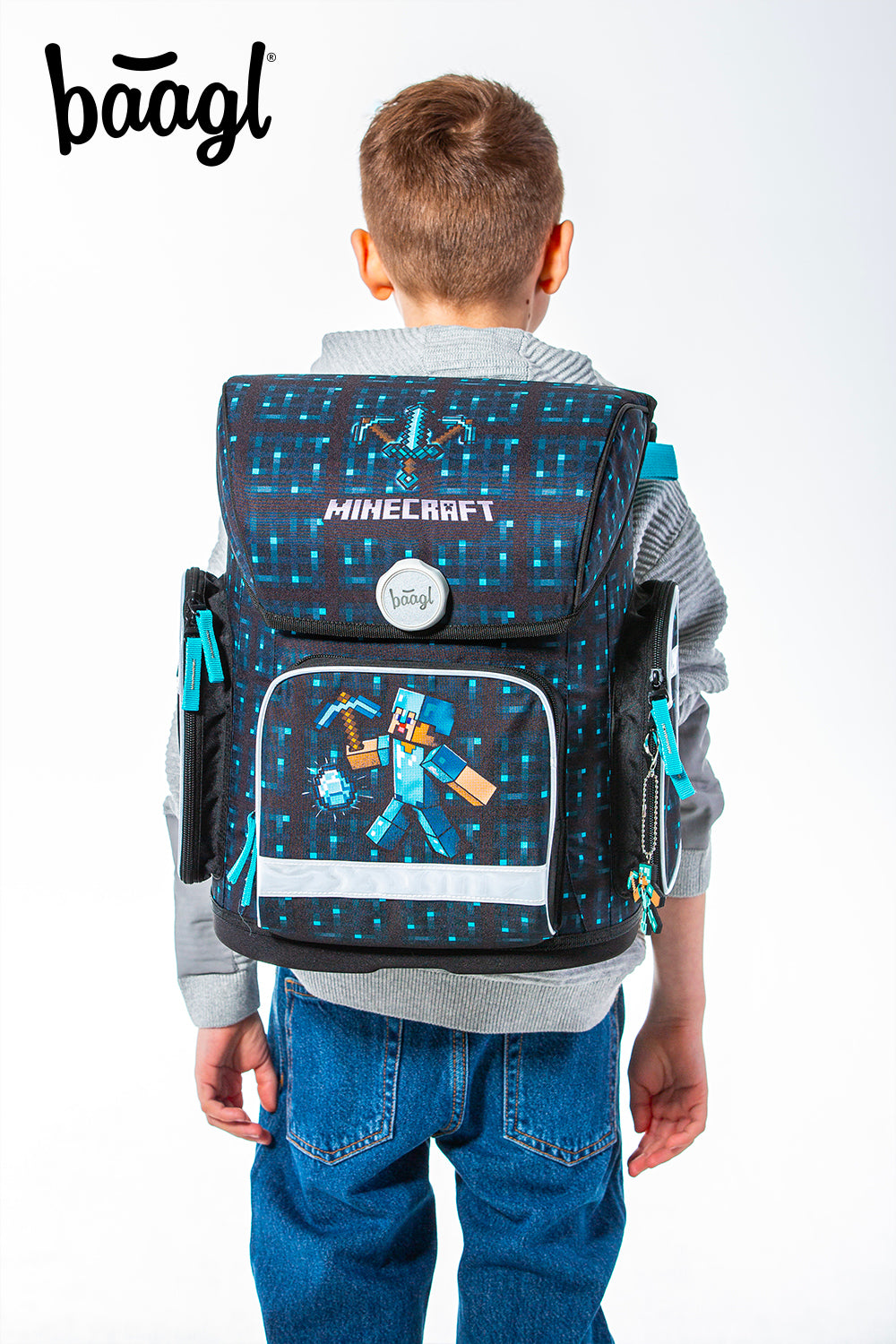 Školská sada Ergo Minecraft Blue Axe