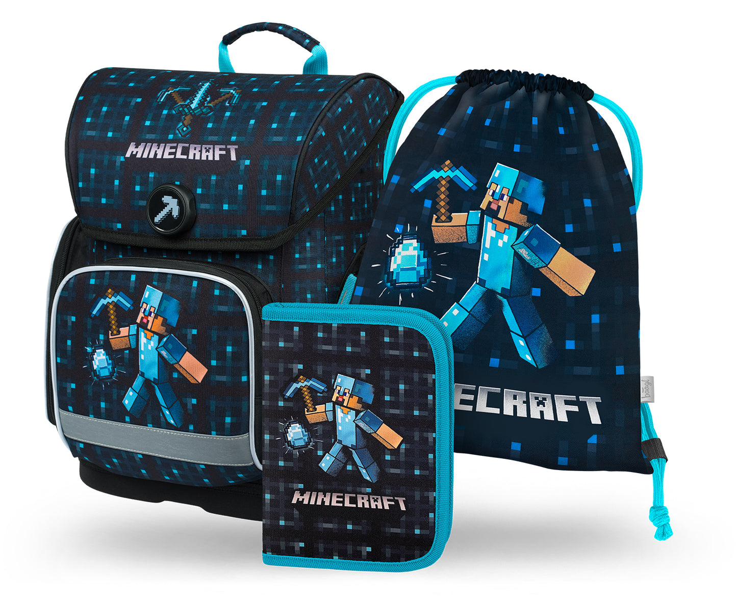 Školská sada Ergo Minecraft Blue Axe