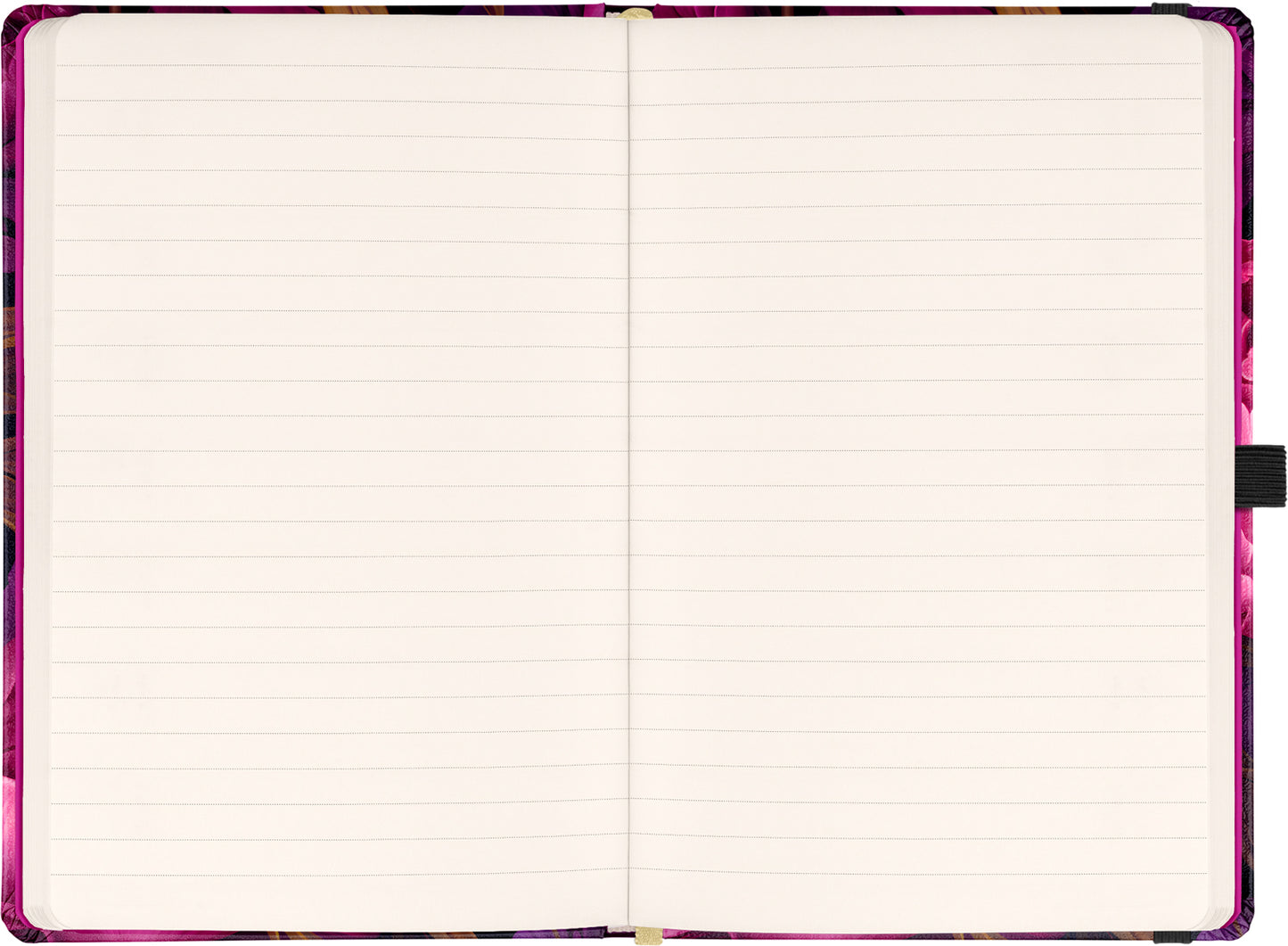Notes Fialové kvety, linajkovaný, 13 × 21 cm