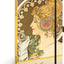 Notes Alfons Mucha – Pero, bodkovaný, 13 × 21 cm