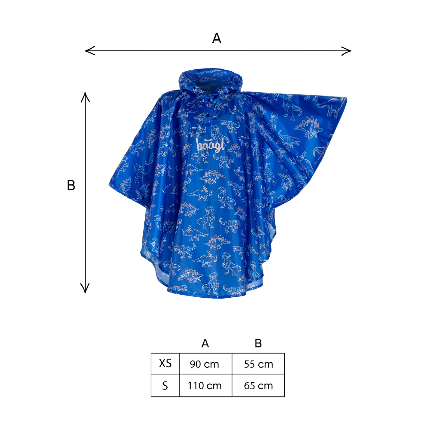 Outdoor pršiplášť pončo Dino vel. S (110 -130 cm)