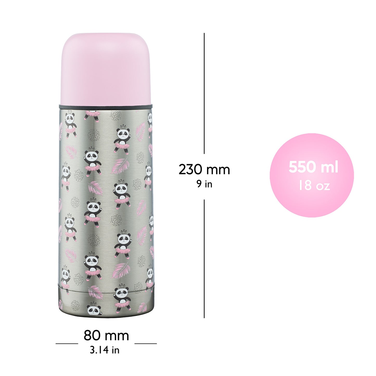 Termofľaša Panda, 550 ml