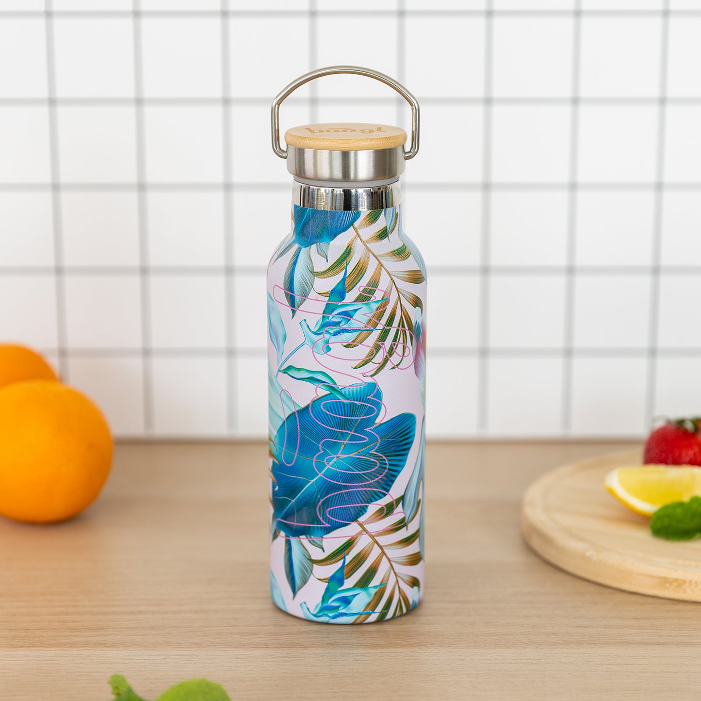 Termofľaša s bambusovým viečkom Leafs, 500 ml