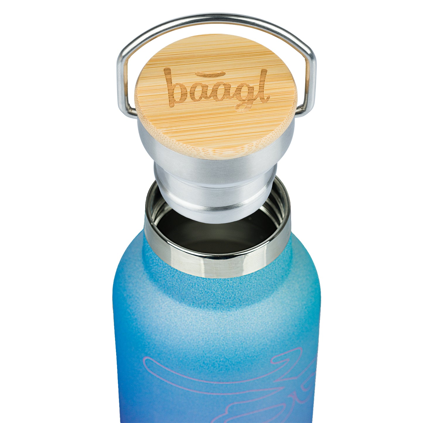Termofľaša s bambusovým viečkom Gradient modro-fialová, 500 ml