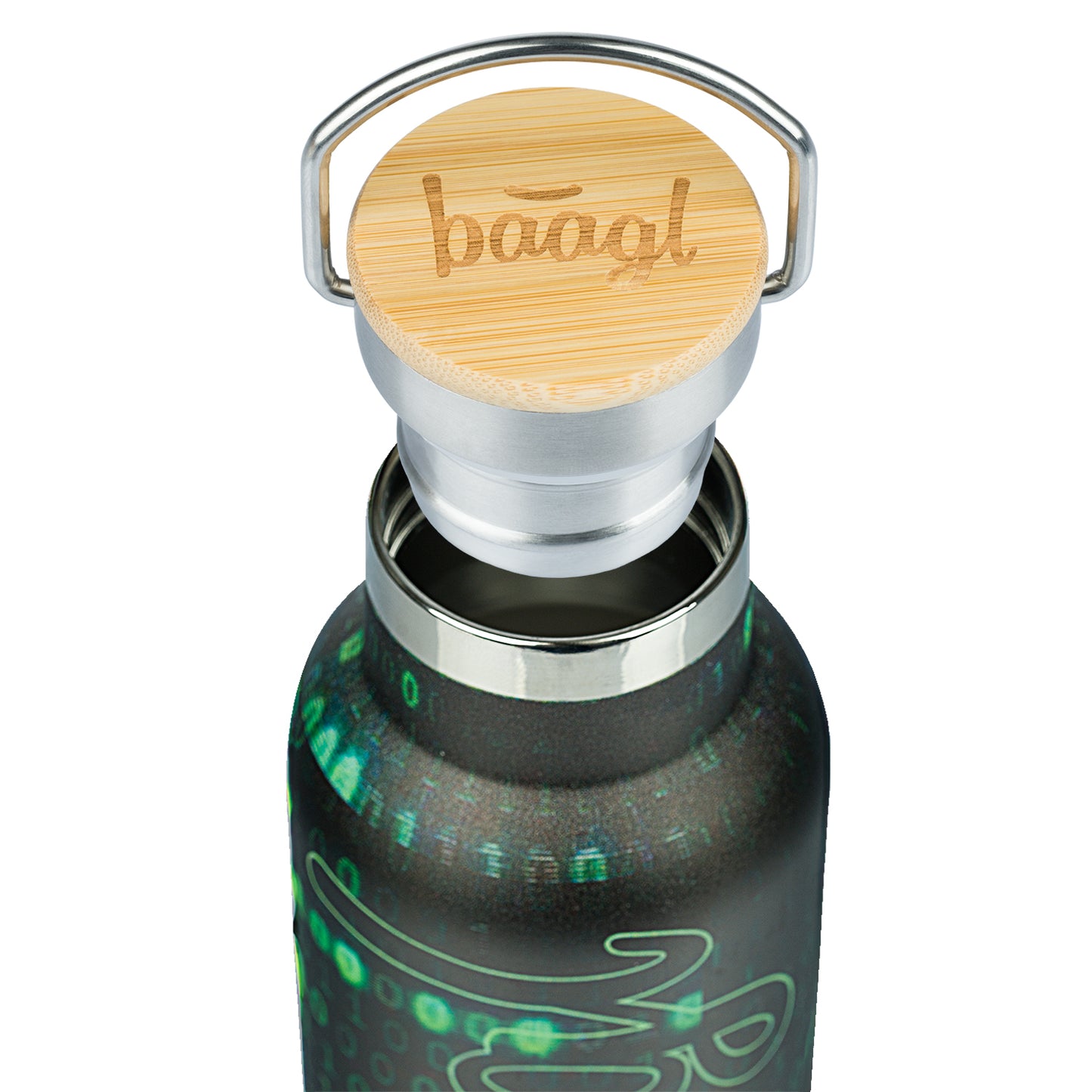 Termofľaša s bambusovým viečkom Numbers, 500 ml