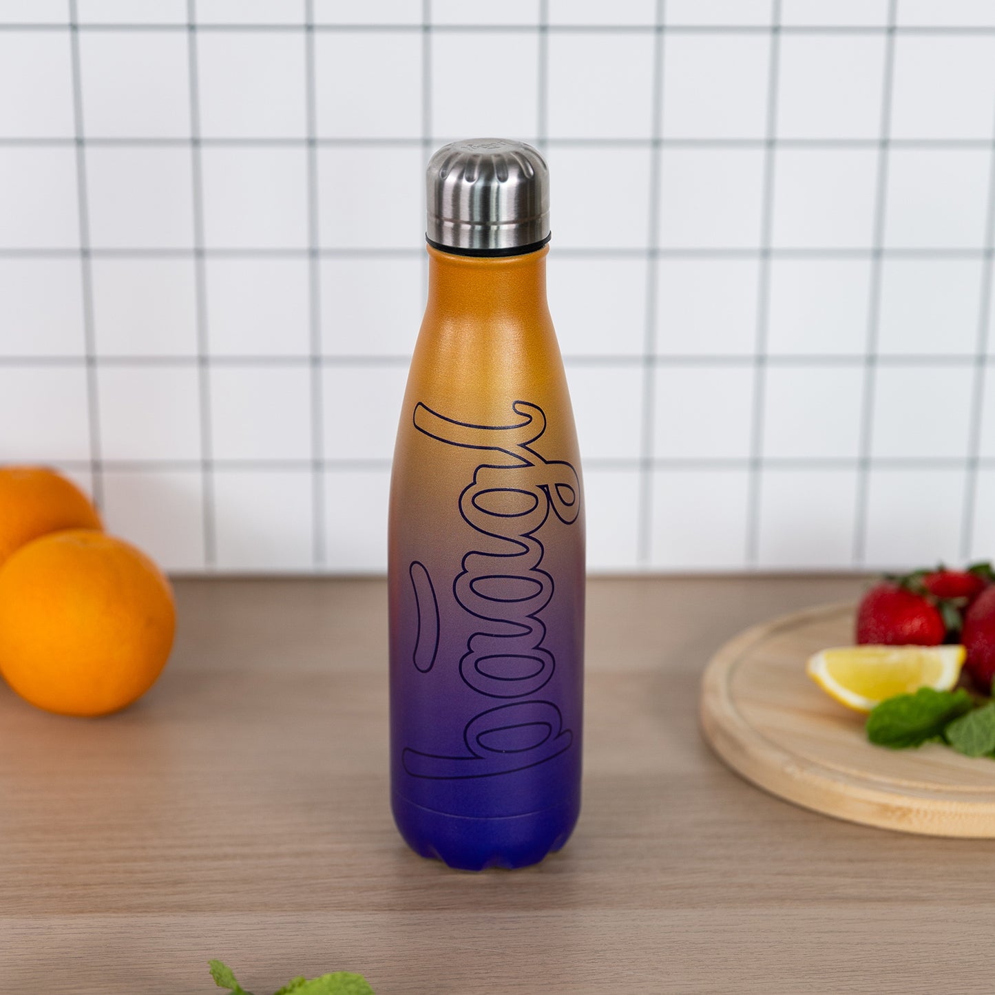 Termofľaša s kovovým viečkom Gradient žlto-fialová, 500 ml