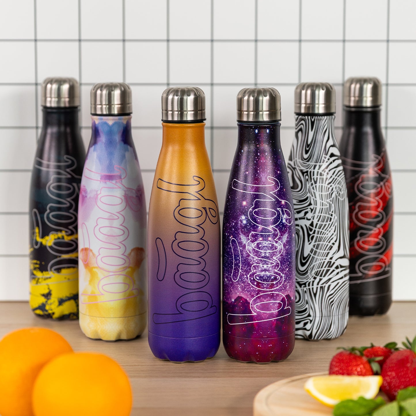 Termofľaša s kovovým viečkom Gradient žlto-fialová, 500 ml