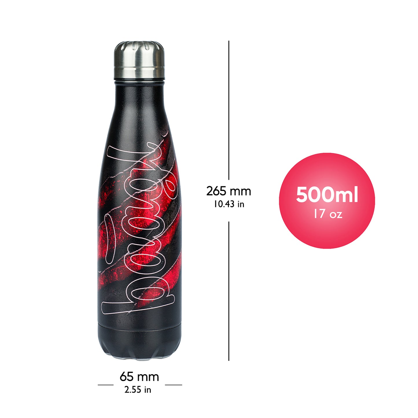 Termofľaša s kovovým viečkom Láva, 500 ml