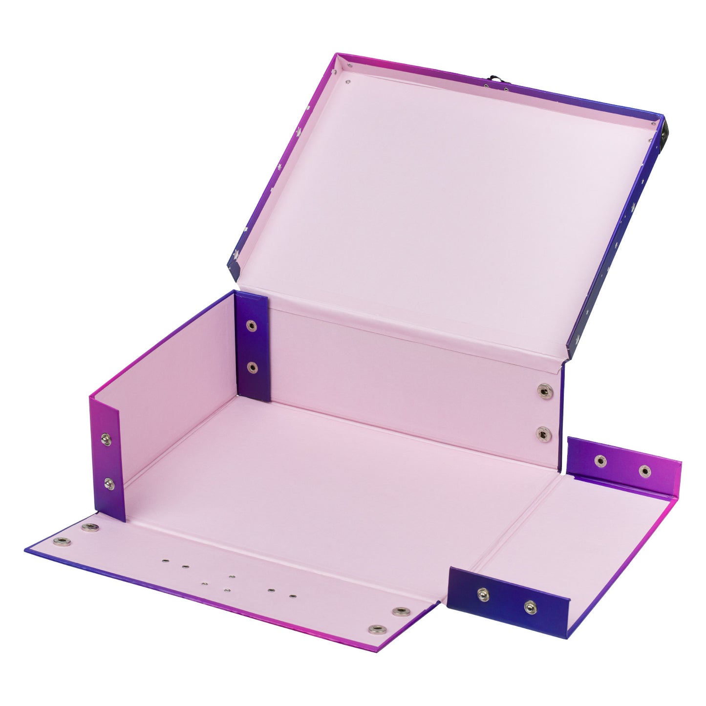 Skladací školský kufrík Srdca s kovaním