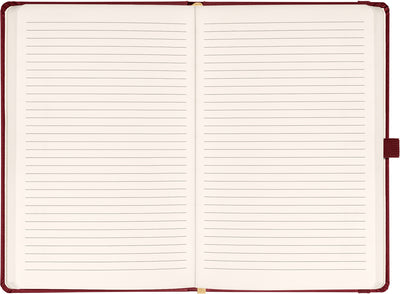 Notes Balacron, bordový, linajkovaný, 15 × 21 cm