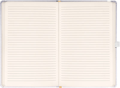 Notes Balacron, strieborný, linajkovaný, 15 × 21 cm