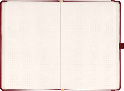 Notes Balacron, bordový, bodkovaný, 15 × 21 cm