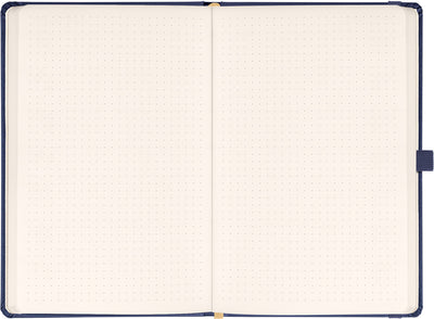 Notes Balacron, tmavomodrý, bodkovaný, 15 × 21 cm