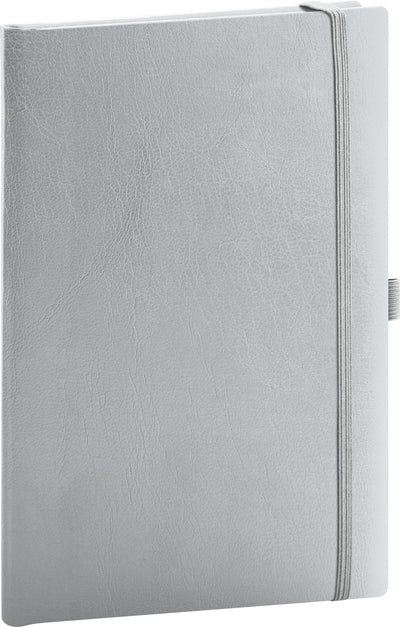 Notes Balacron, strieborný, bodkovaný, 15 × 21 cm