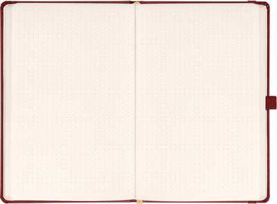 Notes Aprint Neo, vínový, bodkovaný, 15 × 21 cm