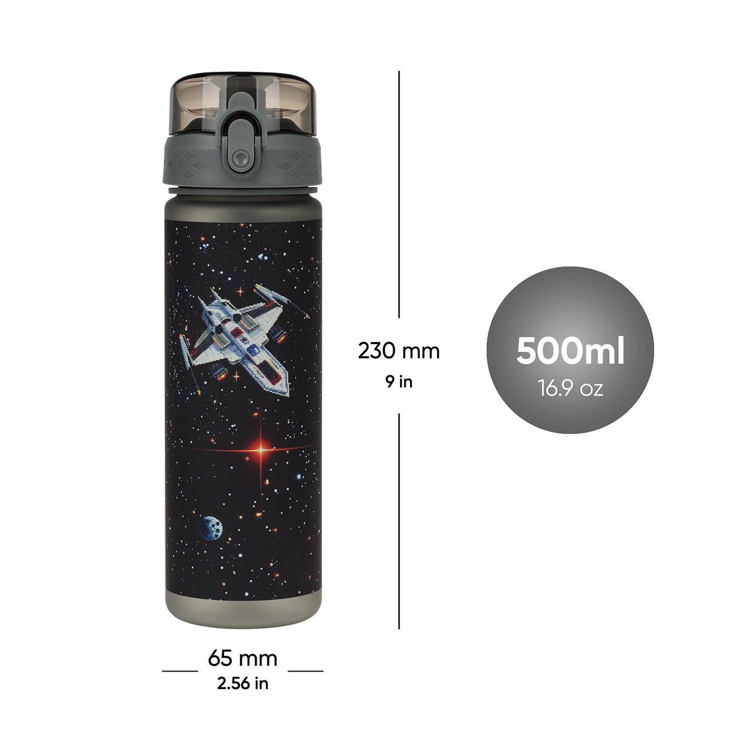 Tritanová fľaša na nápoje Pixel Space, 500 ml