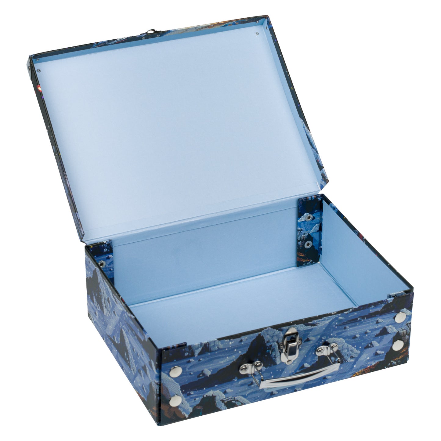 Skladací školský kufrík Pixel Space s kovaním