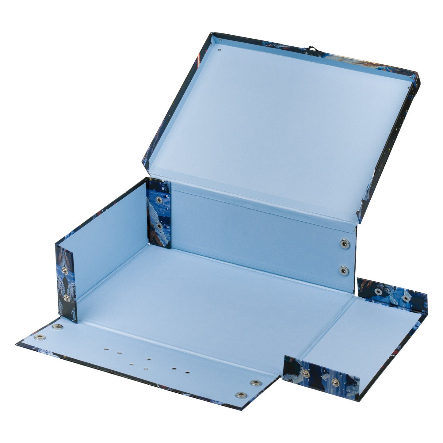 Skladací školský kufrík Pixel Space s kovaním