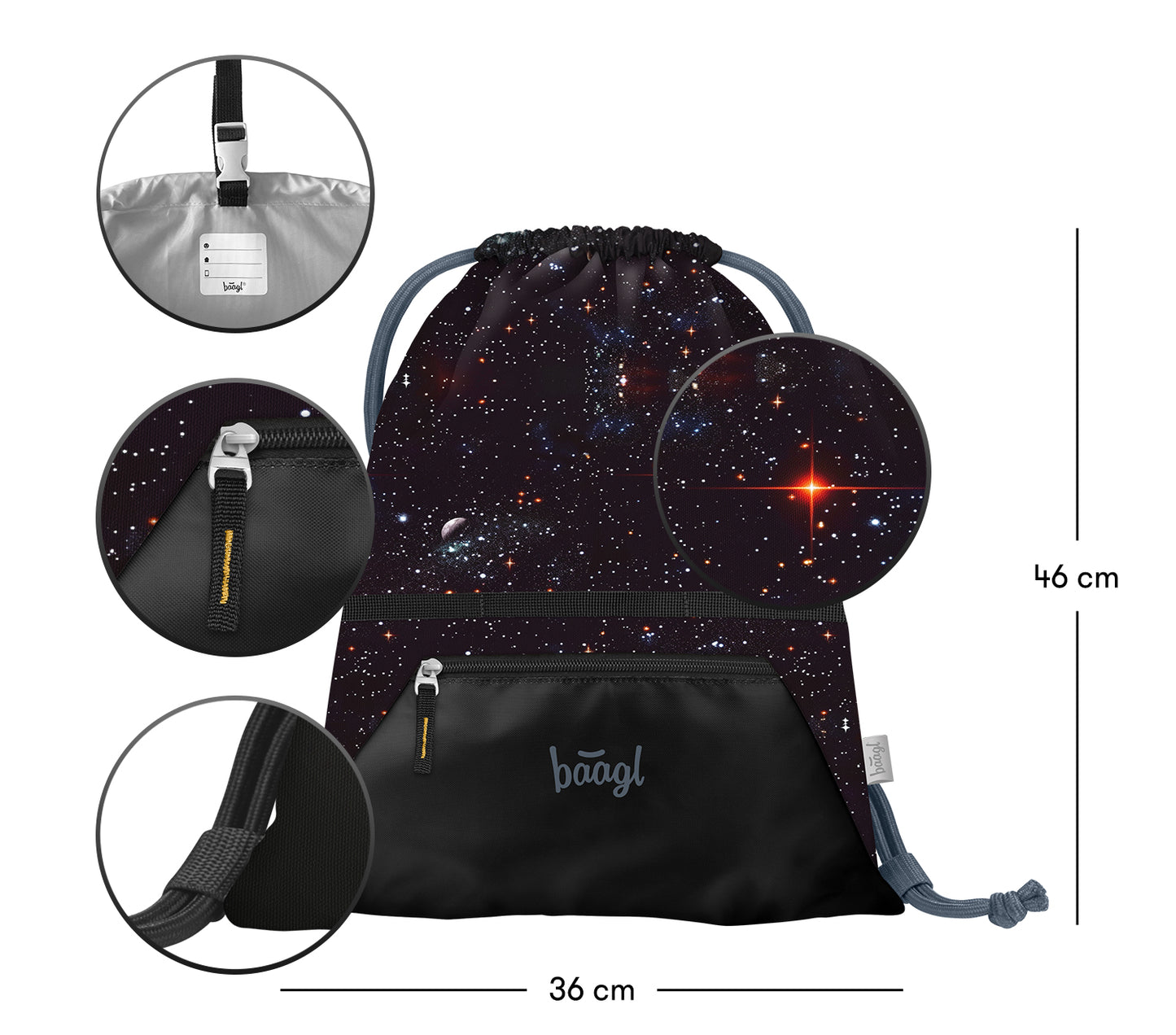 Vrecko s priehradkou na zips Pixel Space
