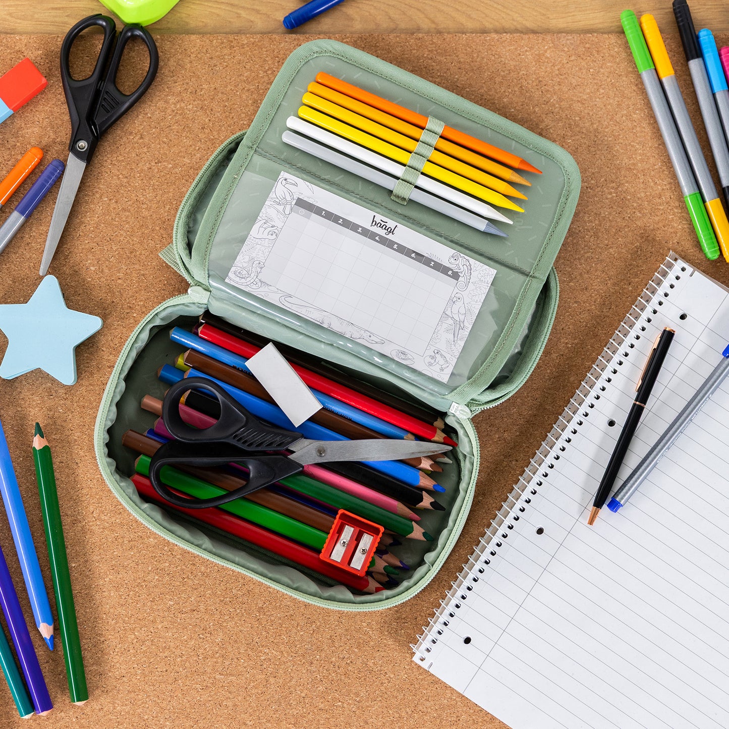 Školský peračník etui Mentol