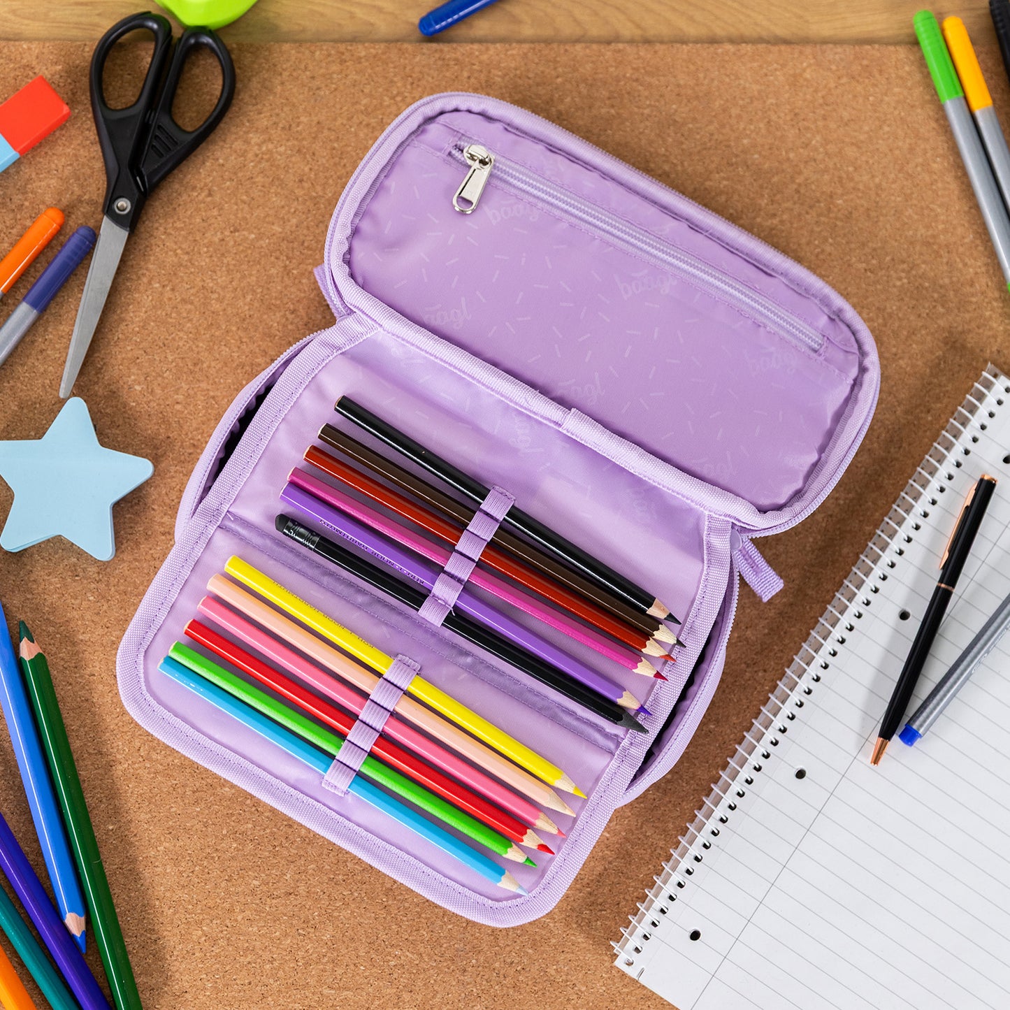 Školský peračník etui Lavender