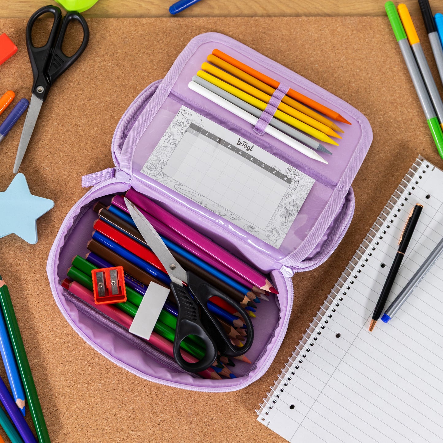 Školský peračník etui Lavender
