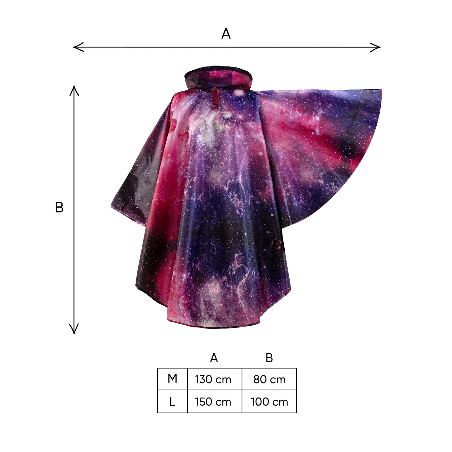 Outdoor pršiplášť pončo Galaxy vel. M (130 -150 cm)