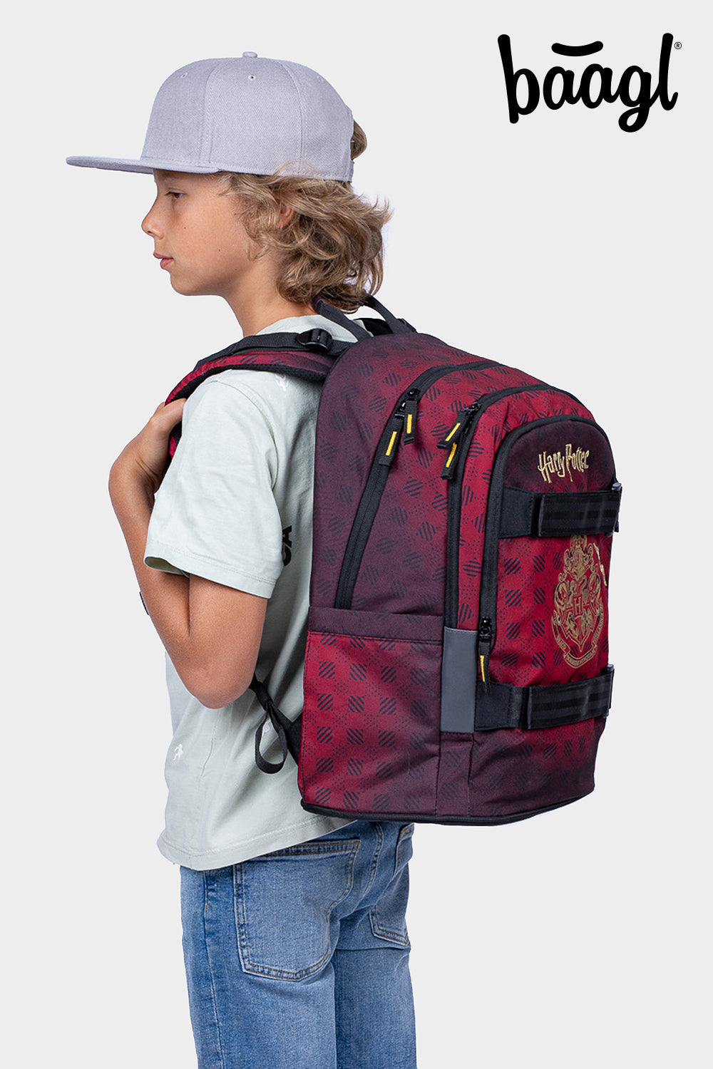 Školský batoh Skate Harry Potter Rokfort vínový
