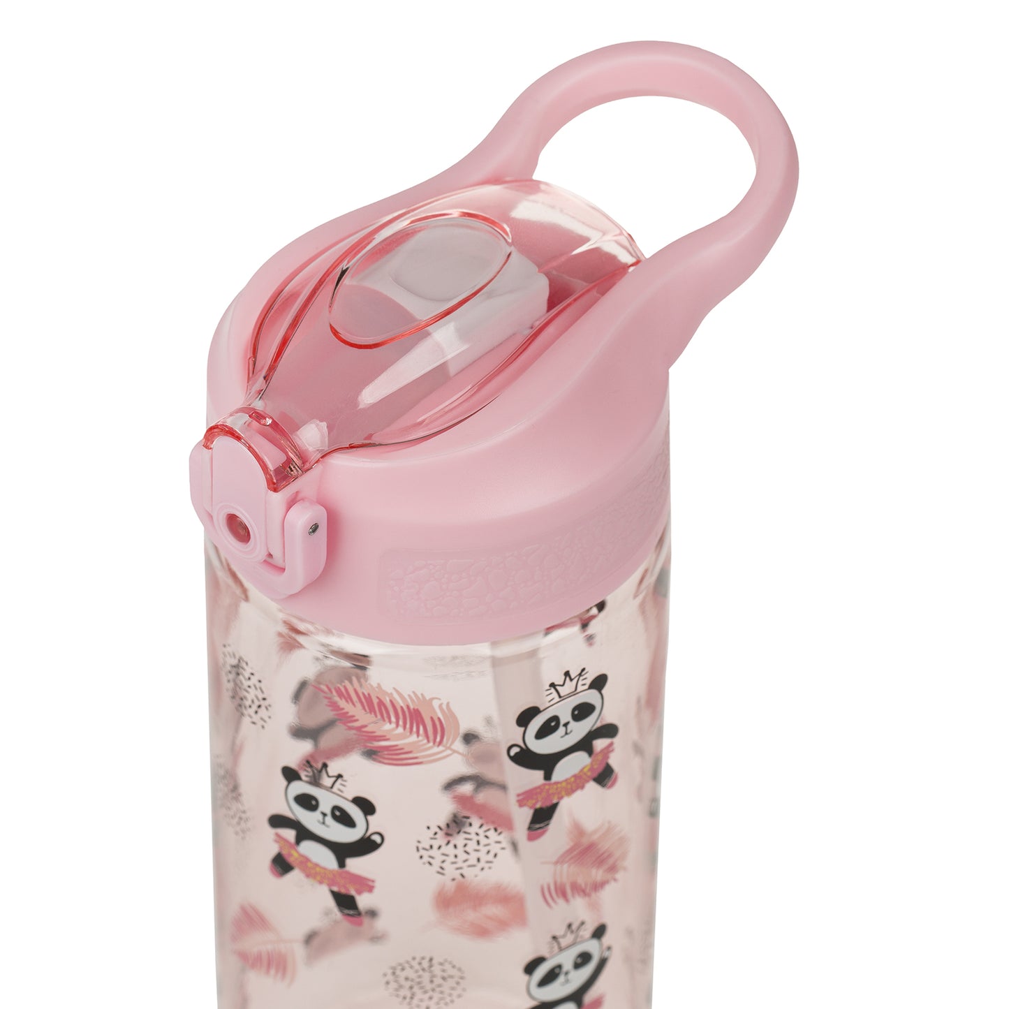 Tritanová fľaša na nápoje so slamkou Panda, 500 ml