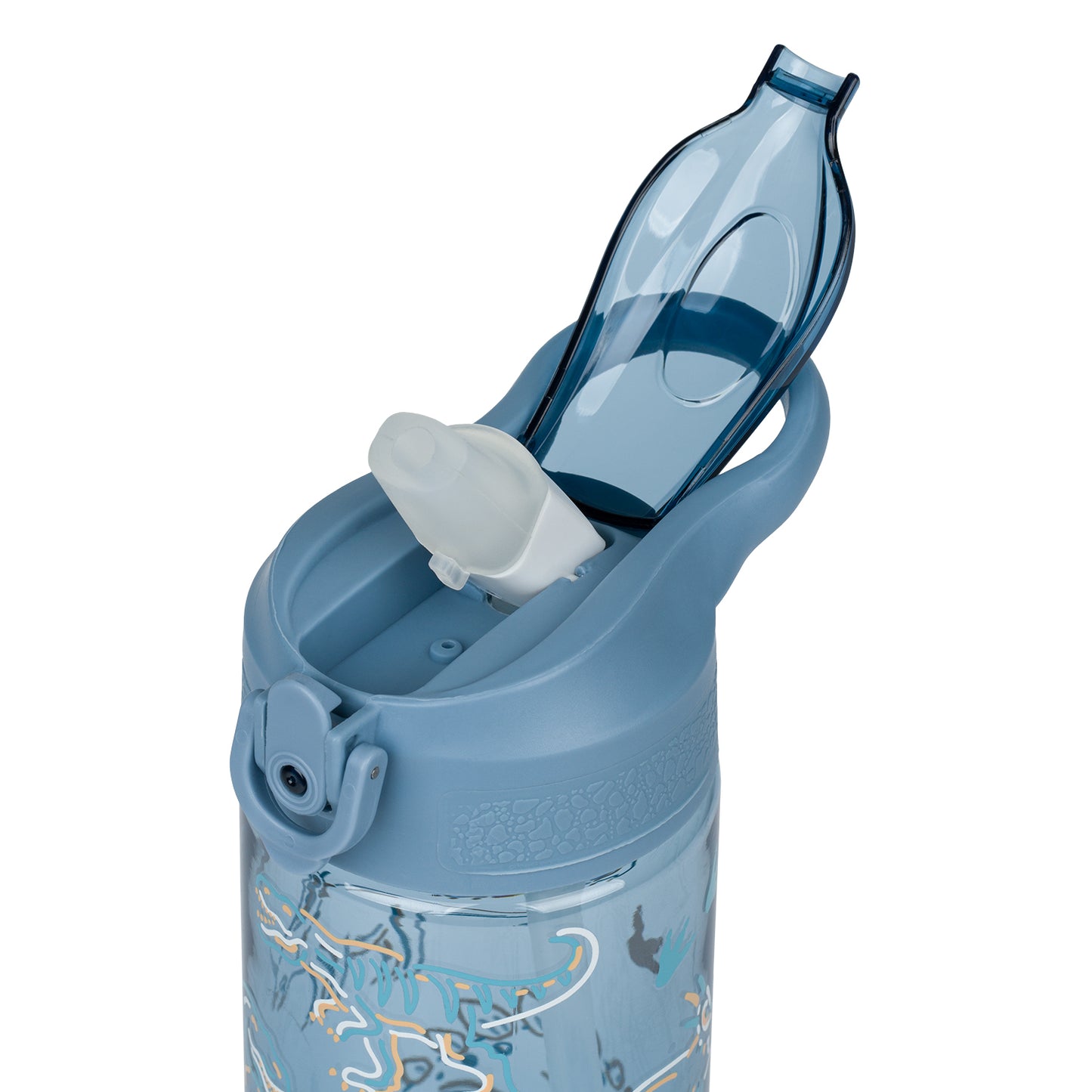 Tritanová fľaša na nápoje so slamkou Dino, 500 ml