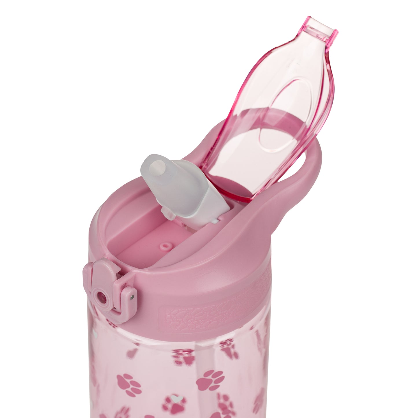 Tritanová fľaša na nápoje so slamkou Labky, 500 ml