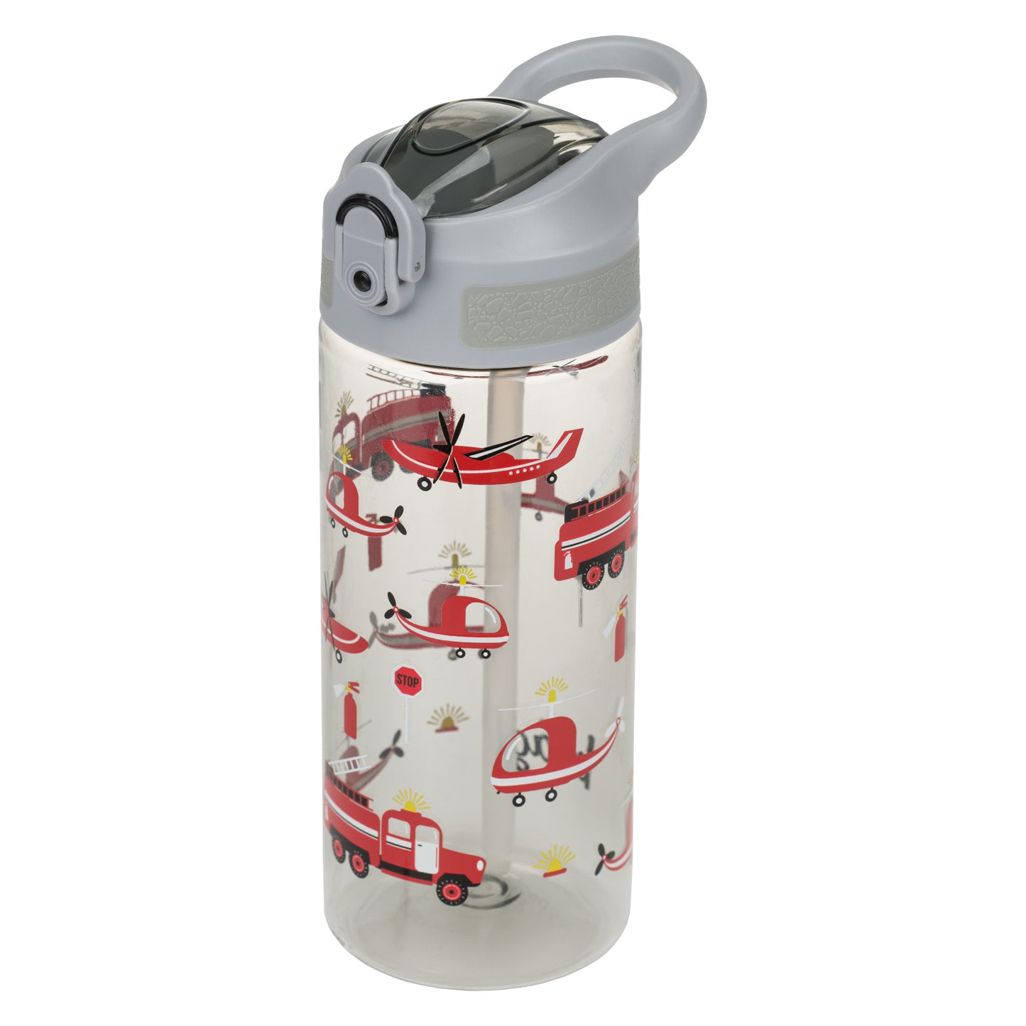 Tritanová fľaša na nápoje so slamkou Záchranári, 500 ml
