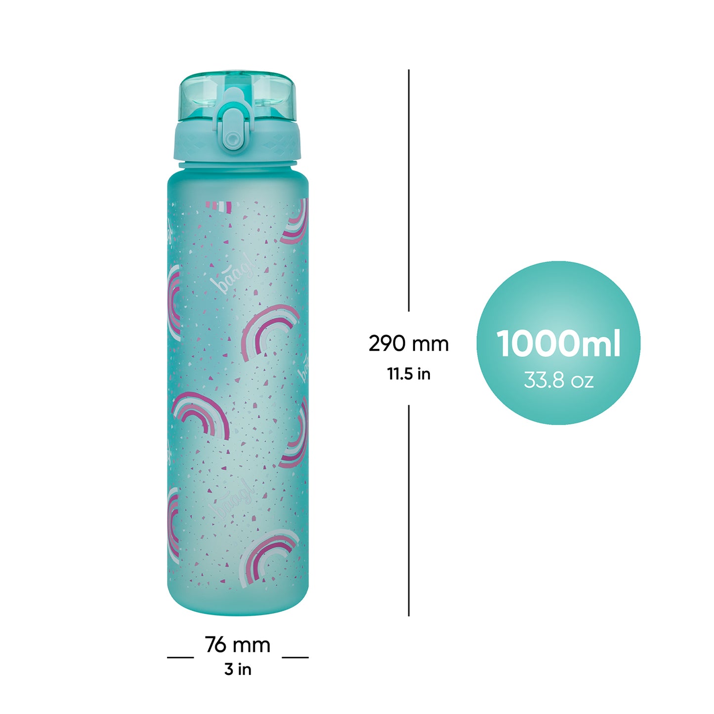 Tritanová fľaša na nápoje Dúha, 1000 ml